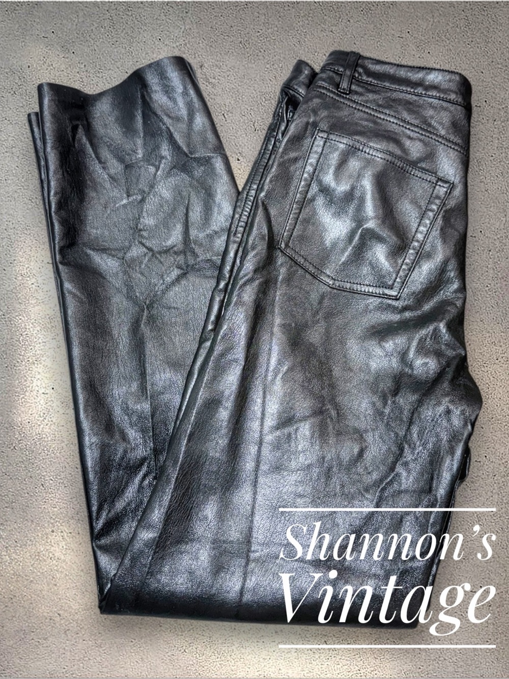 Aritzia Wilfred The Melina Women’s Sz 4 Full Length Vegan Faux Leather Pants A7